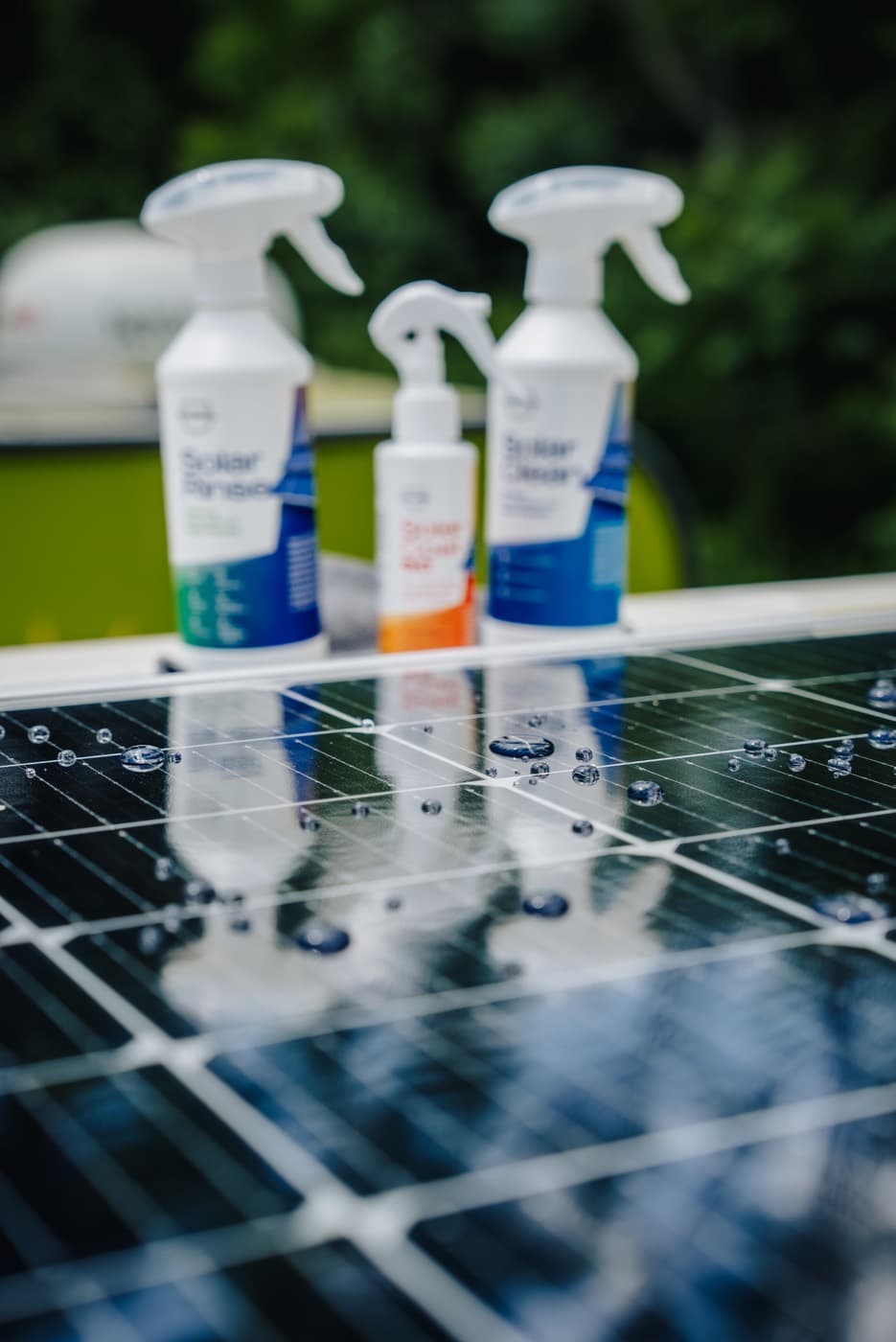 Factory-coated solar panel